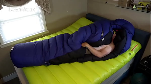 Short Version Humping Overfilled Feathered Friends Sleepingbag With Cum Covered Finish
